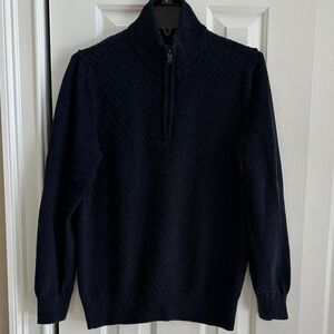 Calvin Klein Men's Navy Zip-Up Sweater